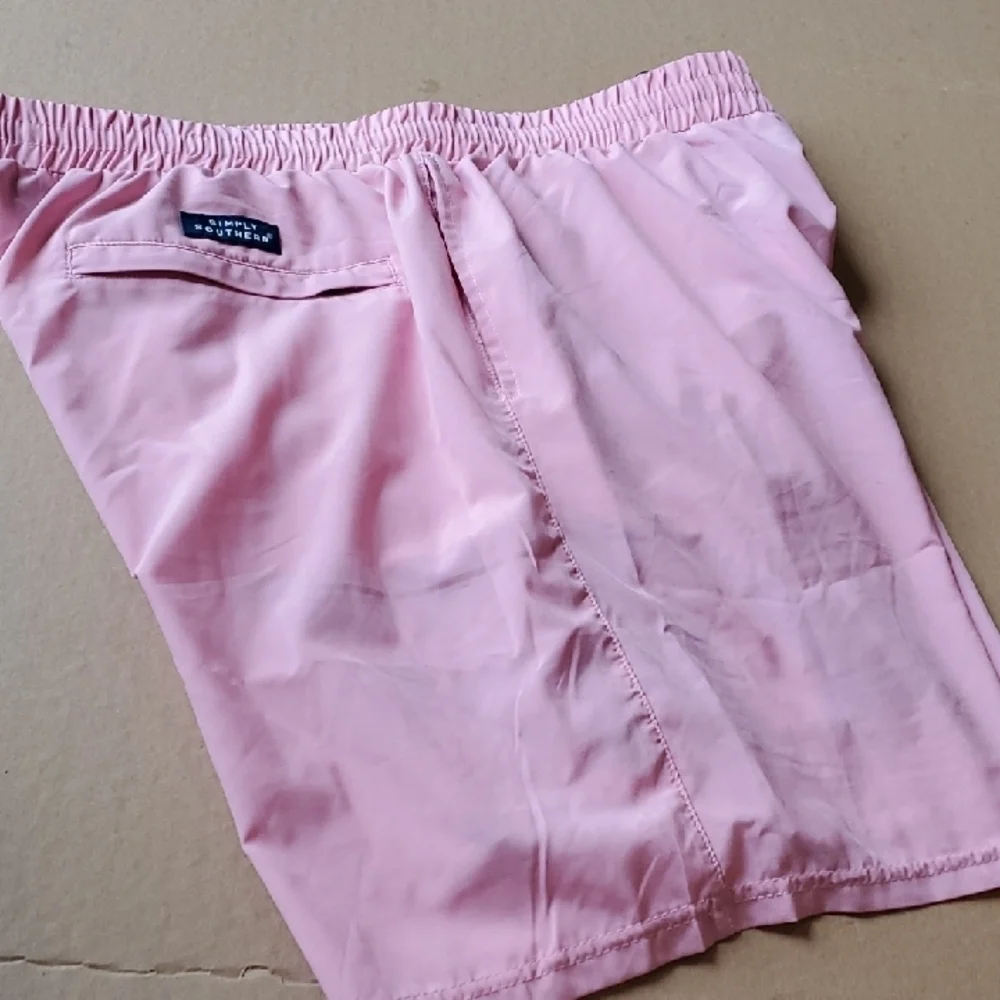 Simply Southern Pink Flat Front Shorts Lightweight Comfort - Picture 5 of 7